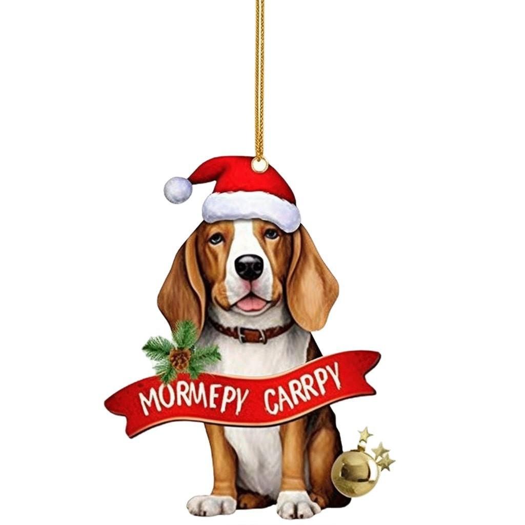 

Акриловое Милое Рождественское Украшение на Елку в Виде Собаки Идеально Подходит Для Интерьера Автомобиля 9