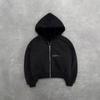 Mens Reversible Leopard Print Hooded Zip-Up Oversized Sweatshirt Winter Casual Wear