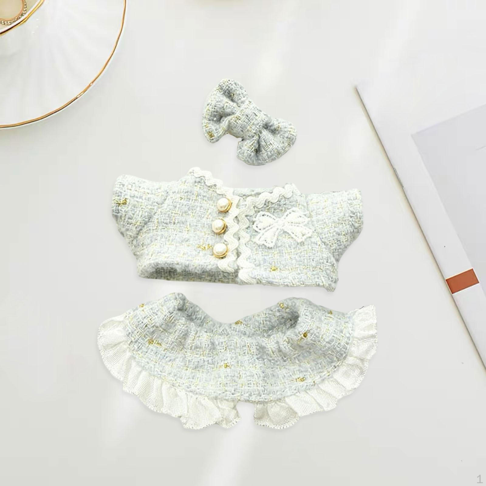 

15cm or 17cm Doll Clothes Accessories with Fashion Coat Dress and Hair Accessory Costume for Party