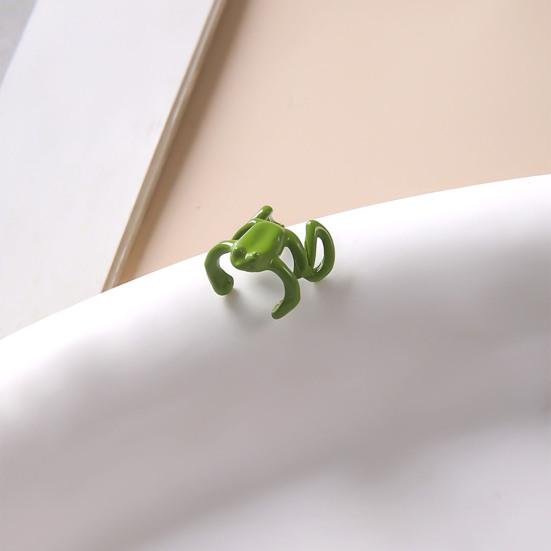 1/2/3 Pairs Frog-Shaped Earrings Clip-On Functionality Alloy Ear Clips Electroplated Earrings Jewelry Accessories