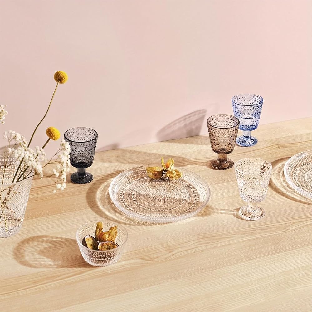 [Imported] iittala Kastehelmi Universal Glasses, 260ml, Pair Set (2 Glasses), Clear, Scandinavian