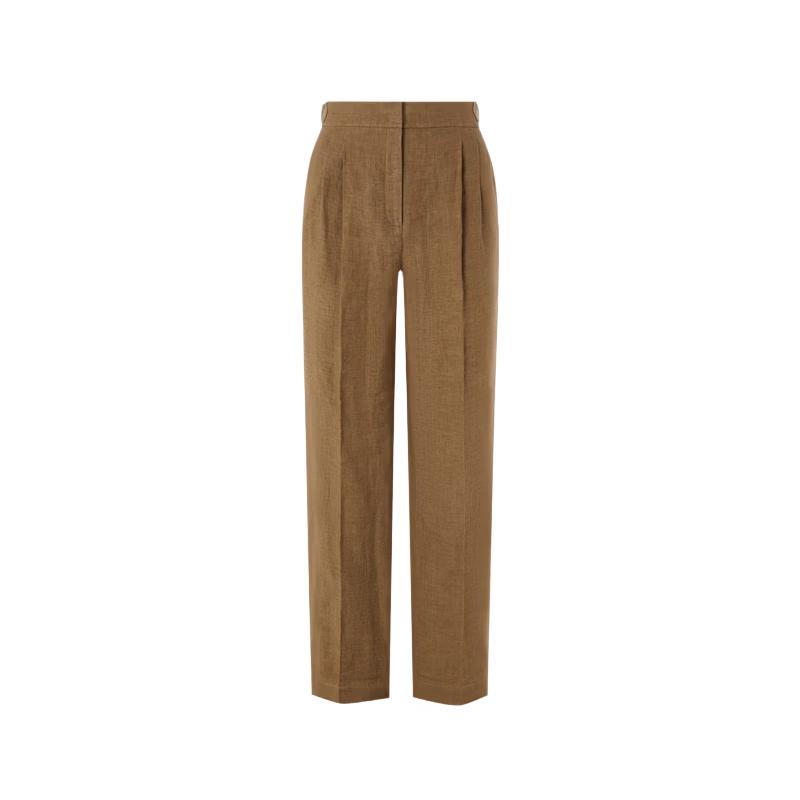 

Longzi 25 Women s French Linen Straight-Leg Old Money Style Pants M