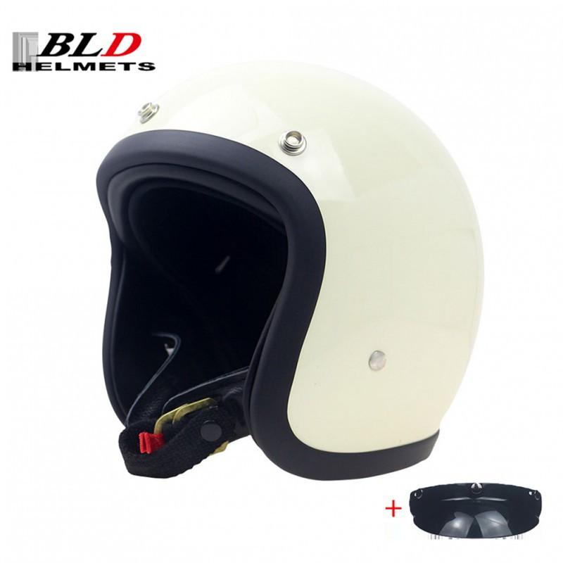 BLD Electric Motorcycle Helmet Lightweight Unisex Retro Cruise