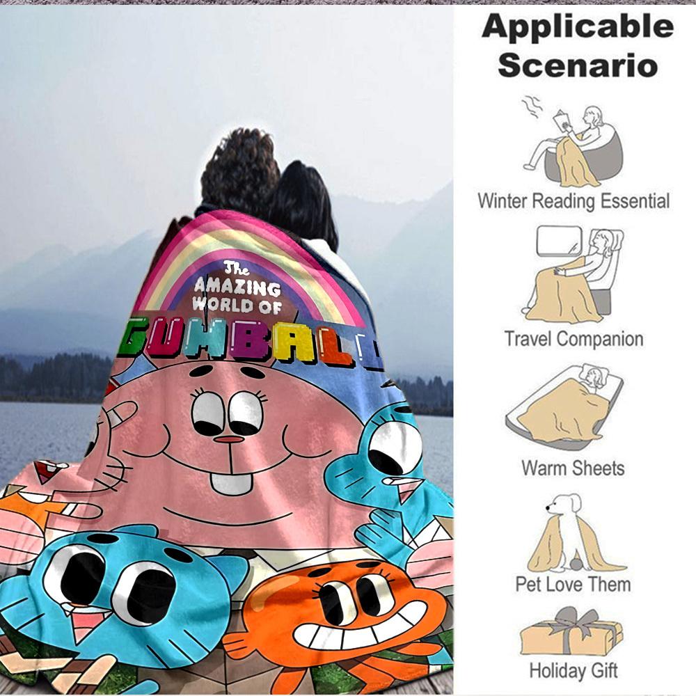 1pc Gumball Blanket Versatile for Couch, Office Bed
