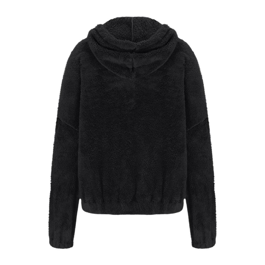 Kids' Fashion Fleece-Lined Thickened Hooded Oversized Sweatshirt Warm Casual Jacket For Fall/Winter
