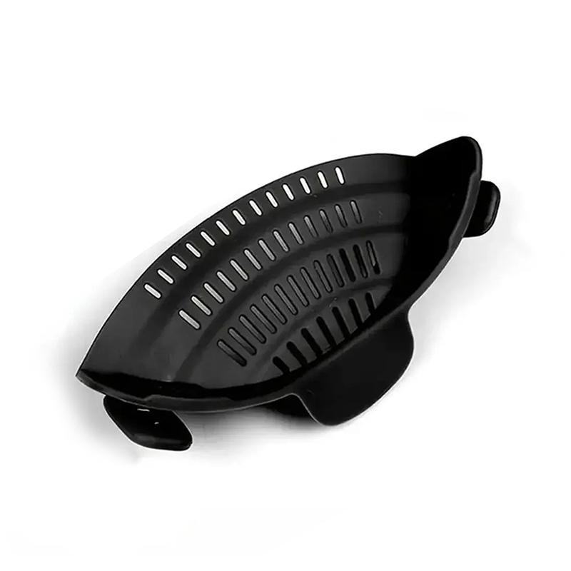 1Pc Adjustable Silicone Clip On Strainer For Pots Pot Strainer Kitchen Pot Strainer Handheld Drainer For Noodles Pasta