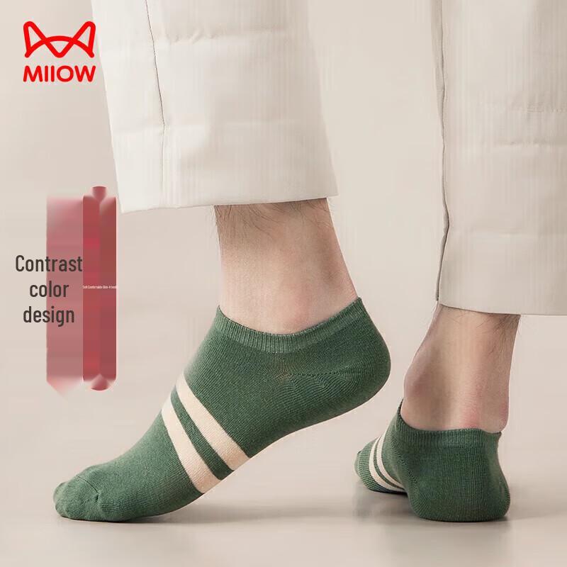 Mao Ren Men s Low-Cut Boat Socks 6-Pair Pack One Size