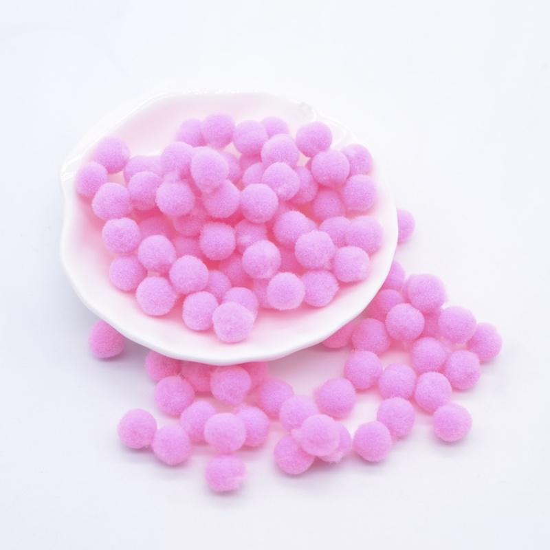 200Pcs 8mm Colorful Elastic Ball DIY Sewing On Patches Home Decoration Appliques Crafts Accessories