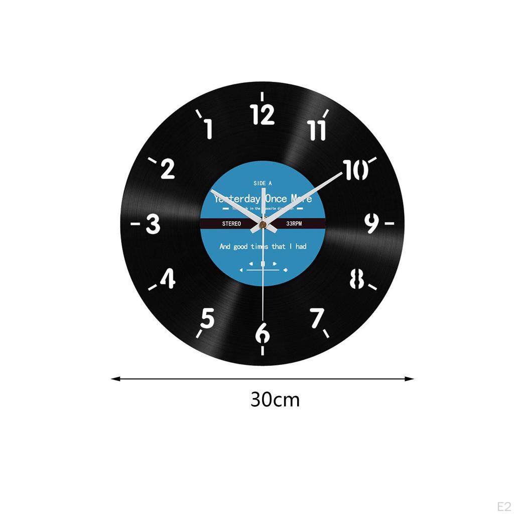 Rückwärtslaufende Uhr, Hängende Wanduhr 12" Rund Schwarz Uhr Dekorativ für Kinderzimmer