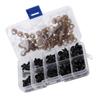 100pcs Black Plastic Toy Eyes for Puppets Dolls Crafts 6 12mm with Gasket
