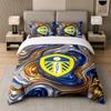 3Pcs Bedding SetLeeds United Football Soft Bed Sheet and Two Pillowcases Home Bedroom Decor