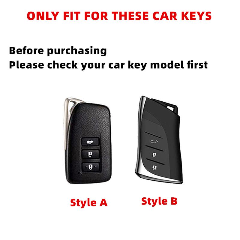 Leather Car Key Case Remote Cover Shell Holder Protector Fob for ES200 ES300h LS500h NX260 NX350h RX350h RX500h LC500h