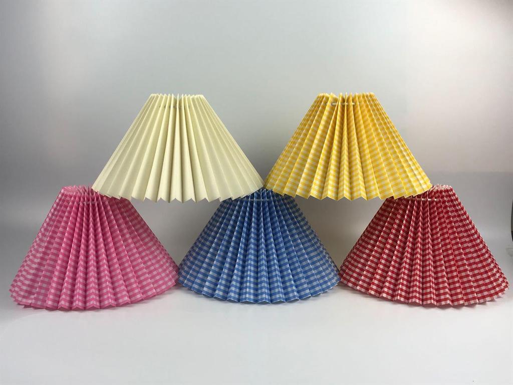 Ceramic Lamp with Retro Pleated Fabric Shade for Living Room or Bedroom Table