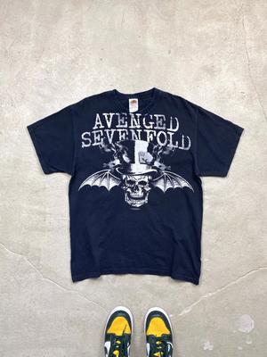 נדיר! חולצת טי של להקת Avenged Sevenfold וינטג' 2007 מידה L שחורה