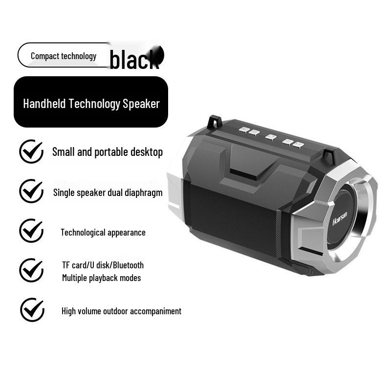 Prenosný Bluetooth TWS reproduktor s basovým reproduktorom - Kompatibilný pre vonkajšie použitie/domáce kino