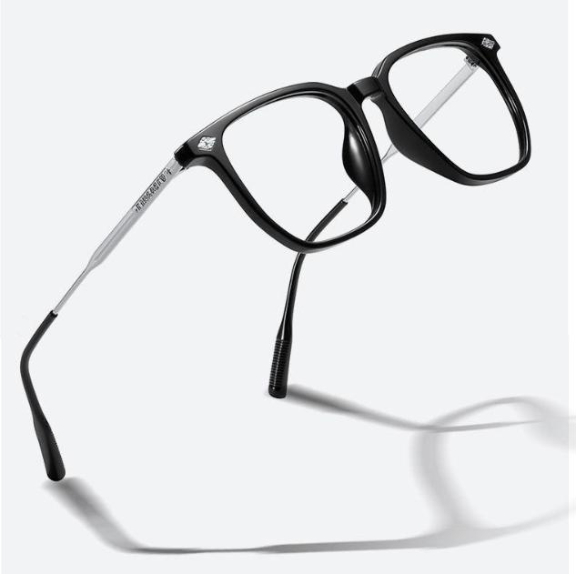 1pc Fashion Glasses - Classic Square Metal Frame, Clear Lenses, Cyberpunk Style,Suitable for Men and Women