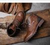 Men's Cross-Border Martin Boots: Casual Zipper High-Top Desert Work Boots, Large Size, Retro Style for Autumn and Winter.