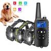 Rechargeable Remote Dog Training Collar, Waterproof Bark Stop Device, 800m Range, Automatic Shock Correction.