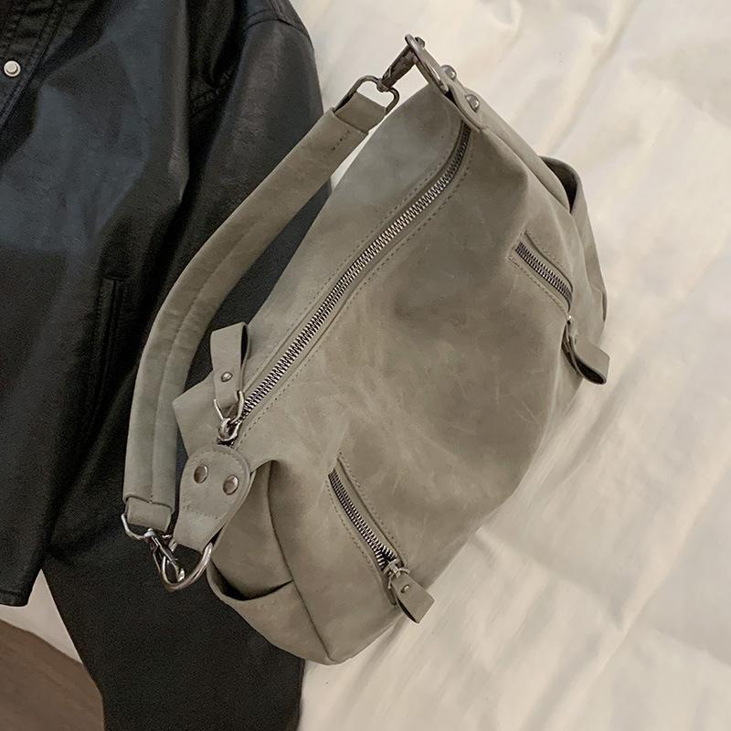 

Color retro women s bag niche design large-capacity commuter zipper tote bag shoulder bag women