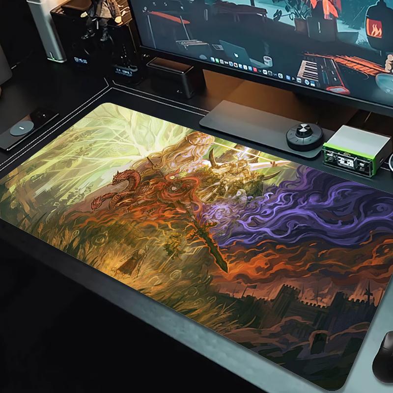 Tappetino Mouse Elden Ring Grande Cuscino Tavolo da Gioco Antiscivolo Laptop Tablet Mousepad Grande Tappetino XXL Mini PC Tappetino Gioco Con bordo bloccato_XIA