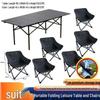 Portable Folding Camping Table & Chair Set - Roll-up Picnic Gear for Outdoors