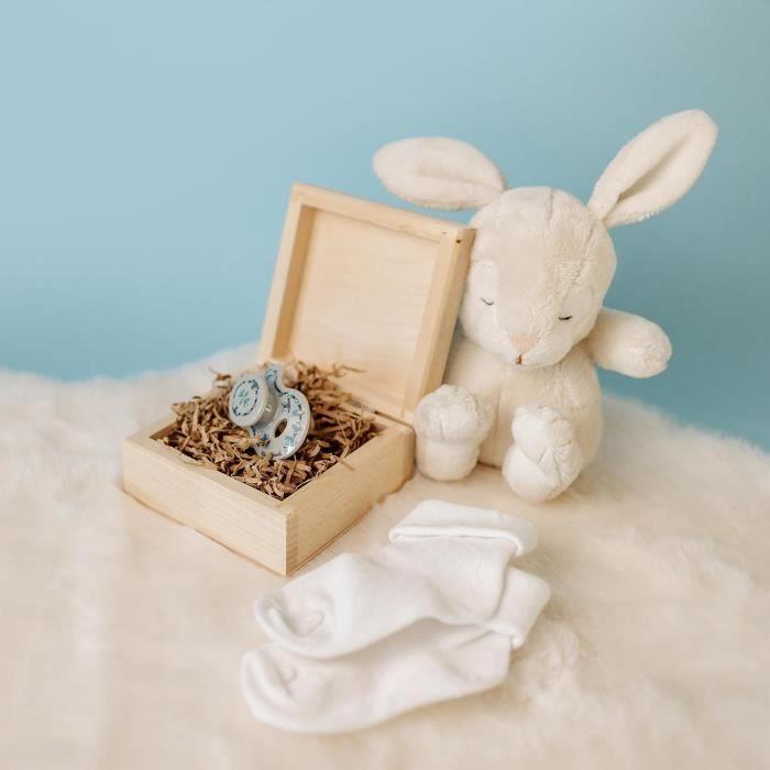 Boîte en bois avec couvercle - Creative Deco - Petite - Naturel - 10 x 10 x 5 cm