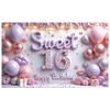 Shimmering Texture Birthday Party Banner Birthday Decoration Sweet 16 Banner for Special Occasion Festive Decoration