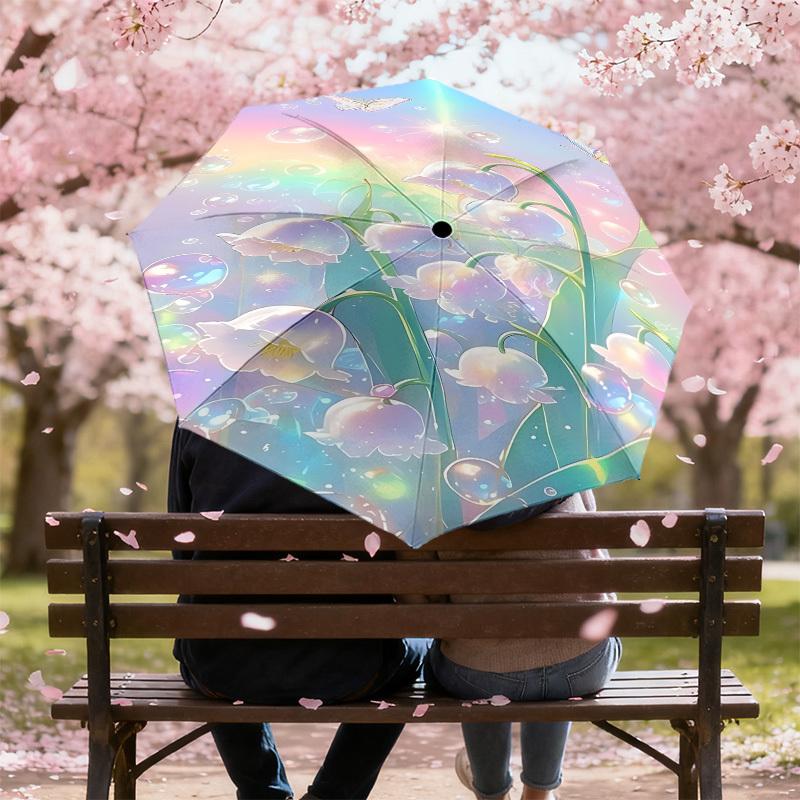 Enchanted Garden Umbrella: A Magical Companion for Outdoor Adventures, Auto-Opening & Closing, Lightweight and Durable 055