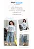 Girls' Summer Set 2026 New Style Children's Fashionable and Stylish Medium to Large Children's Loose Short sleeved Cowboy Shorts Two Piece Set