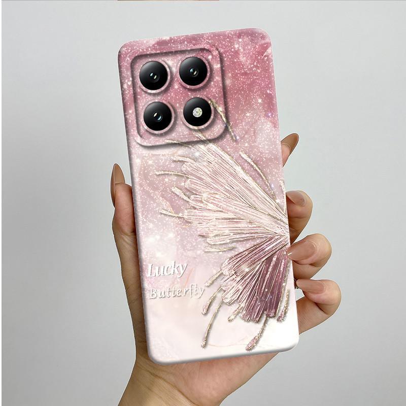 For Xiaomi 14T Pro Phone Case 14Tpro Soft Silicone TPU Sweet Painted Casing Cartoon Printed Shockproof Protective Back Cover
