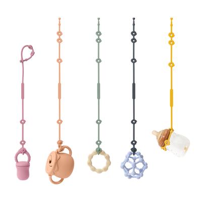 Farbe Kinder 1 STÜCKE Baby Schnullerkette Flaschenkette Einstellbare Silikon Schnullerkette Beißring Spielzeug Babyflaschenkette Babysachen