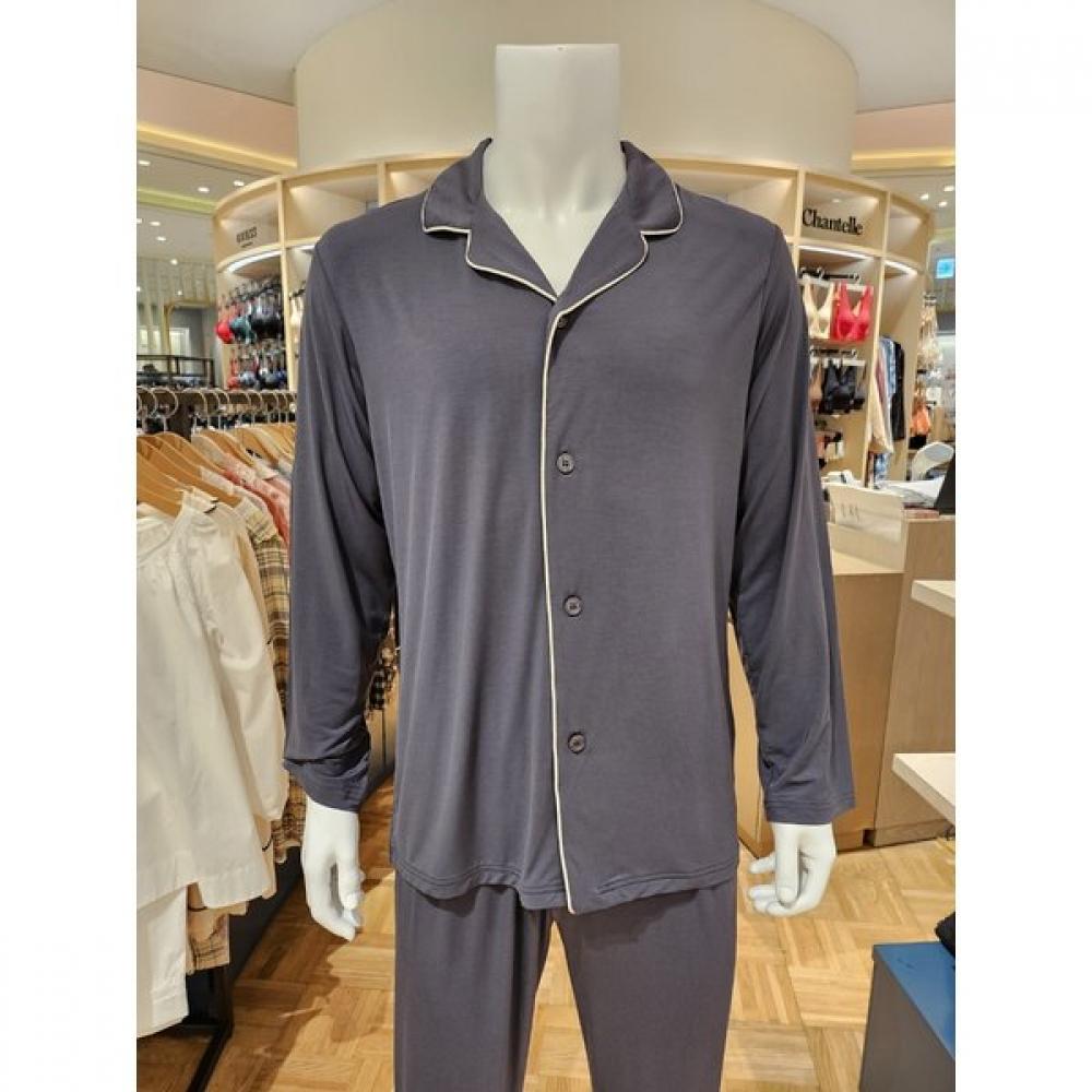 Barbara BaSic Men S Pajama Charcoal Gray Amp6023b