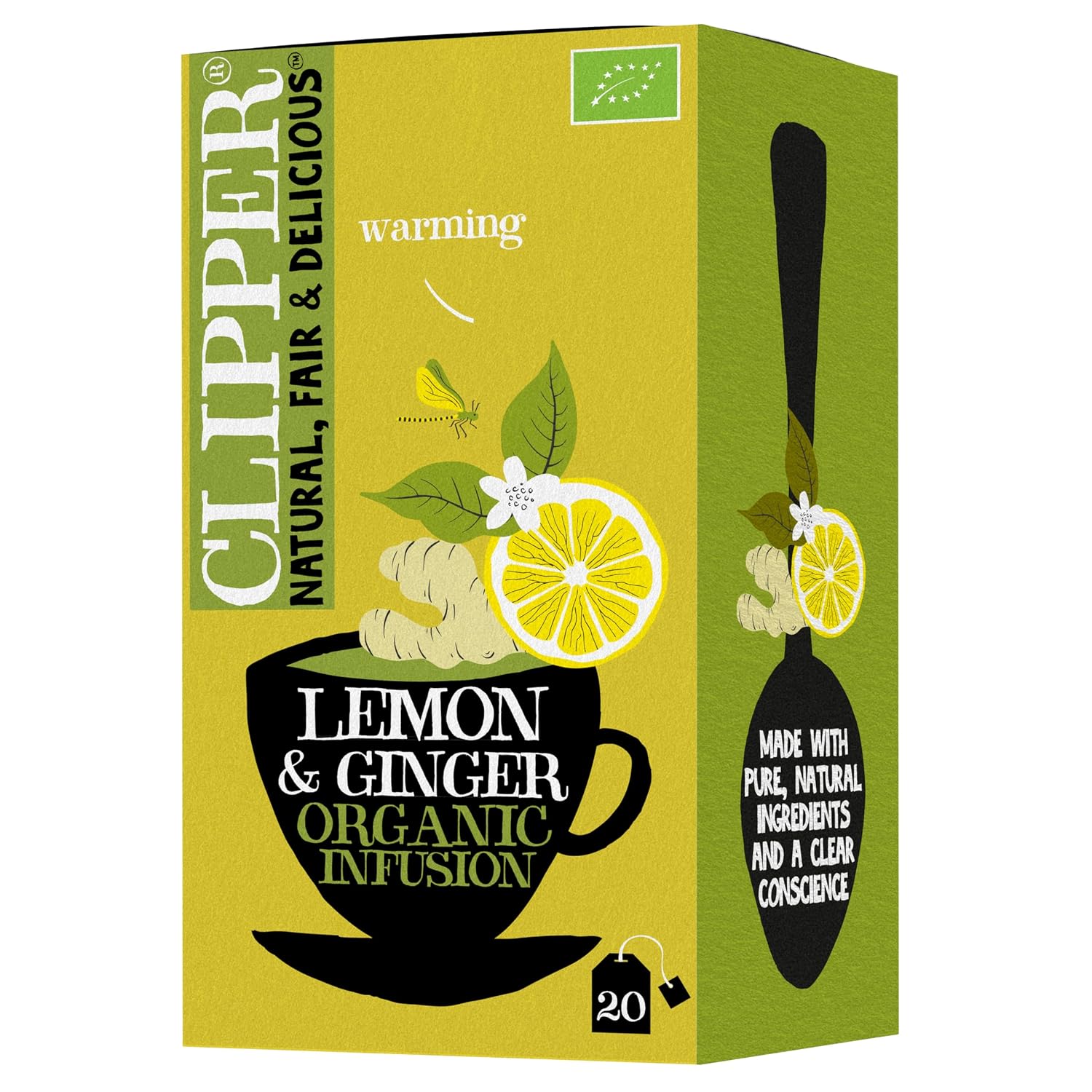 Clipper Organic Herbal Tea Lemon Ginger 20 Bags