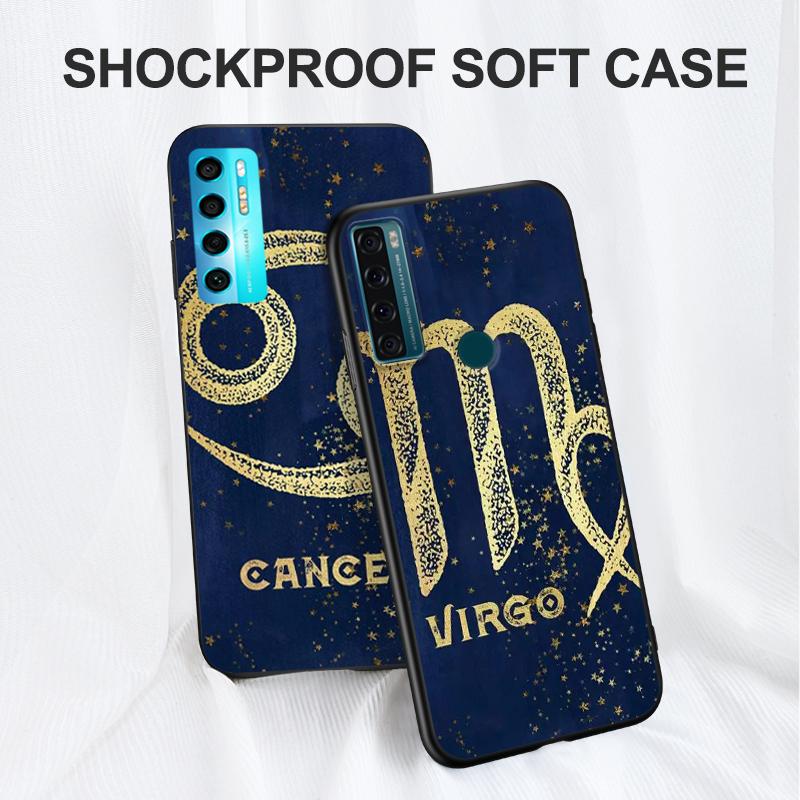 Black Tpu Case For TCL phone 30 plus 303 30XE 30V 30SE E 306 305 Constellation sign