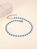 Bohemian Blue Epoxy Stainless Steel Anklet for Women