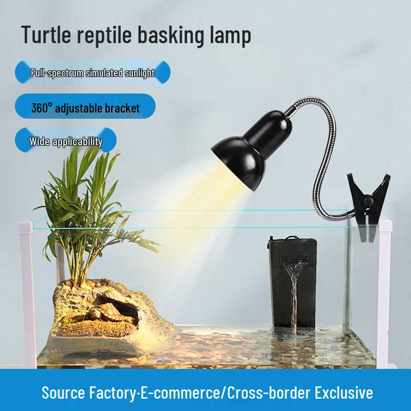 Dimmable Reptile Heating Lamp with Clip Holder for Turtle Tanks - Constant Temperature and Heat Preservation