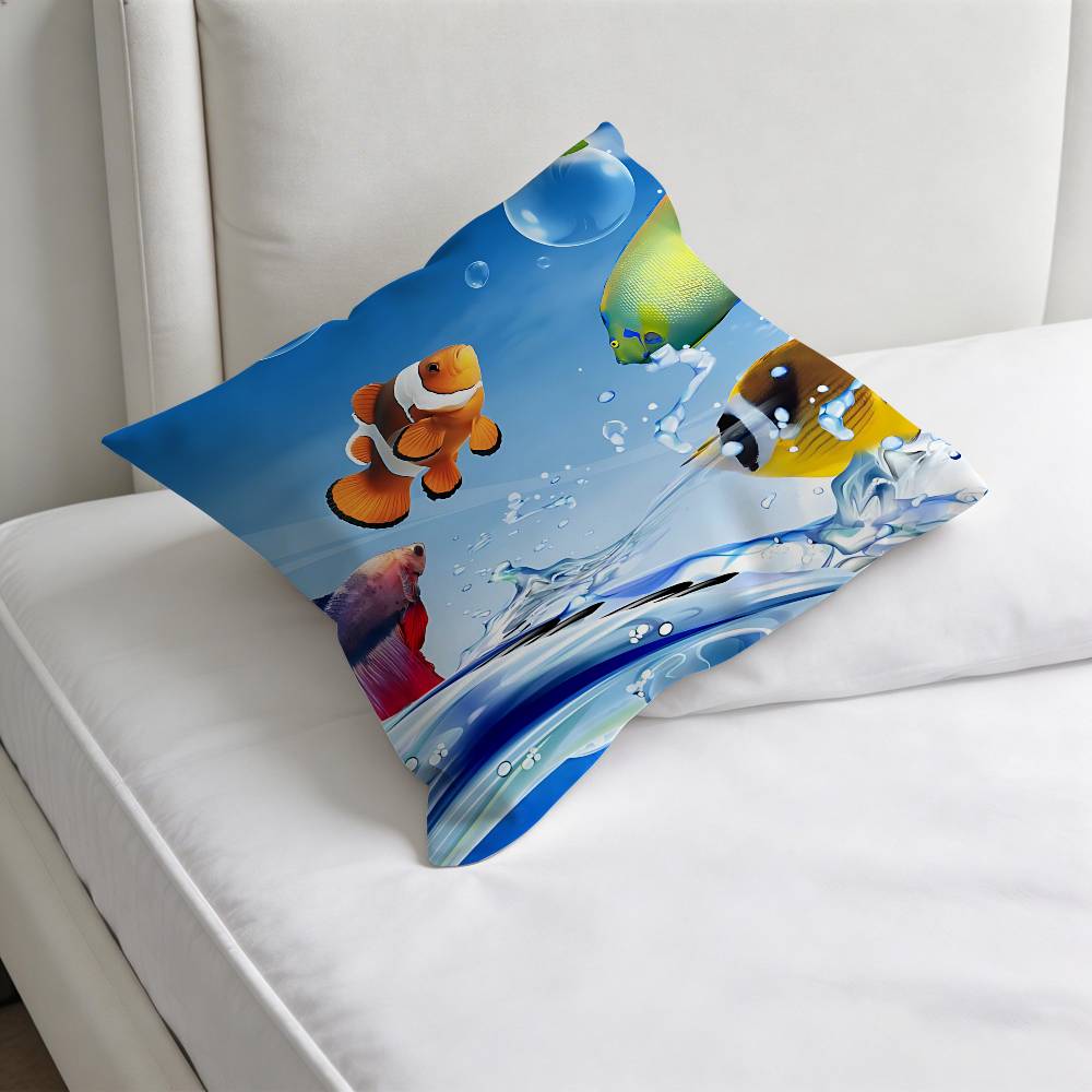FFrutiger Aero Art Decorative Square Pillow Cover Soft Comfortable Pillow Case Sofa Bed Home Decoration