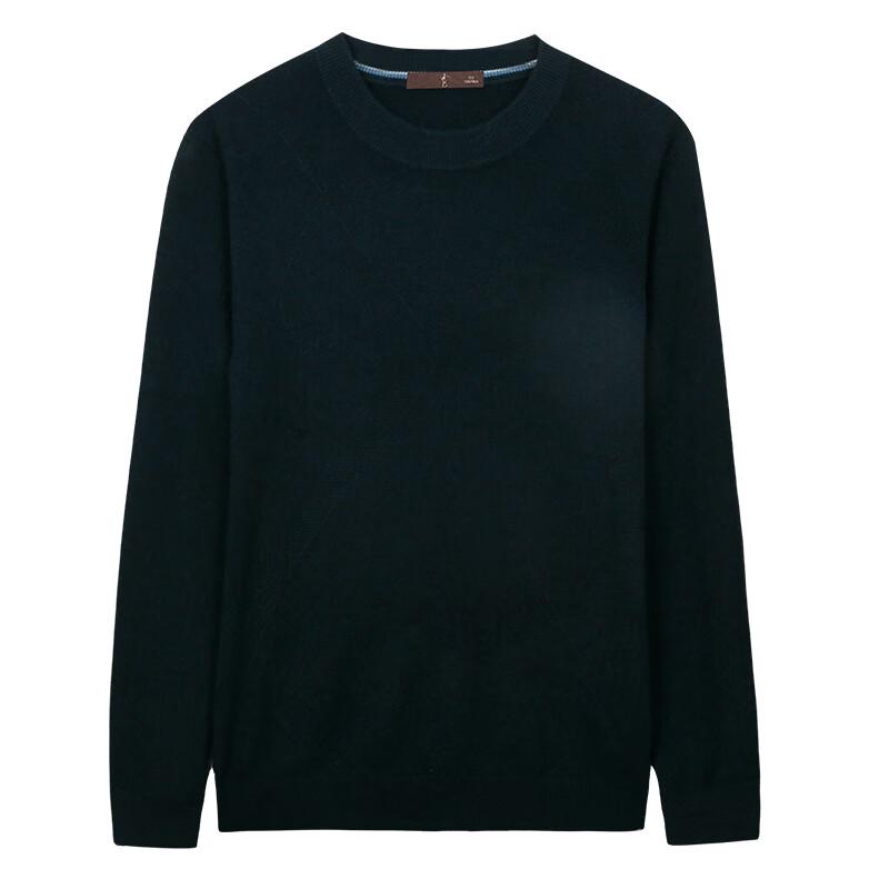 Taizi Men's Jacquard 100% Wool Pullover Sweater