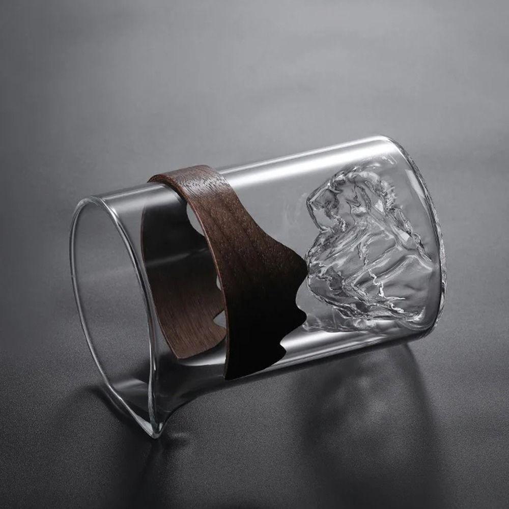 Fjellform Rettferdighetskopp Gjennomsiktig Teservise Praktisk Tebrygger i Glass Husholdning