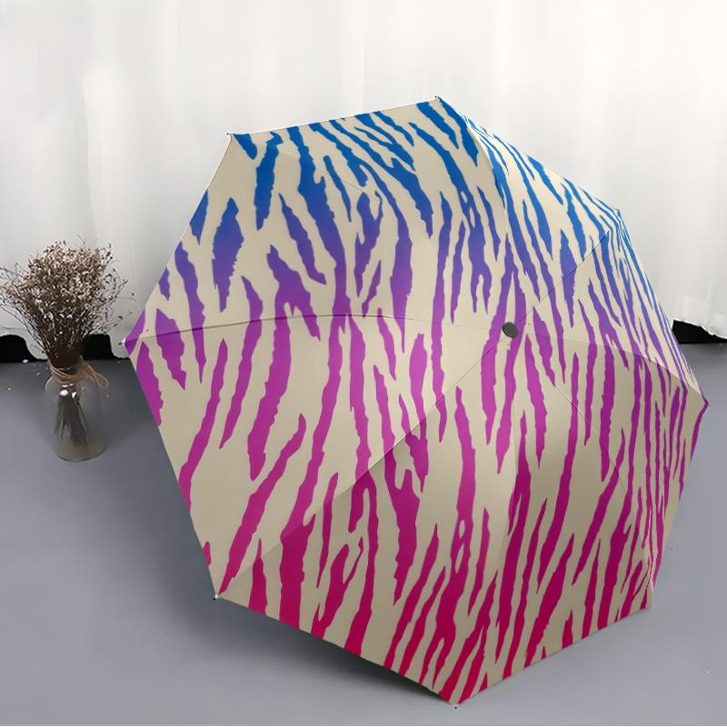 1 PC Automatic Folding Umbrella -Animal Texture patternPattern,Portable & Foldable Design with 8 Ribs,Christmas Birthday Gifts