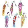 R-MSQ015-037 New Arrival 6pcs Feather Diamond Painting Bookmarks Resinstone Bookmark Pendant