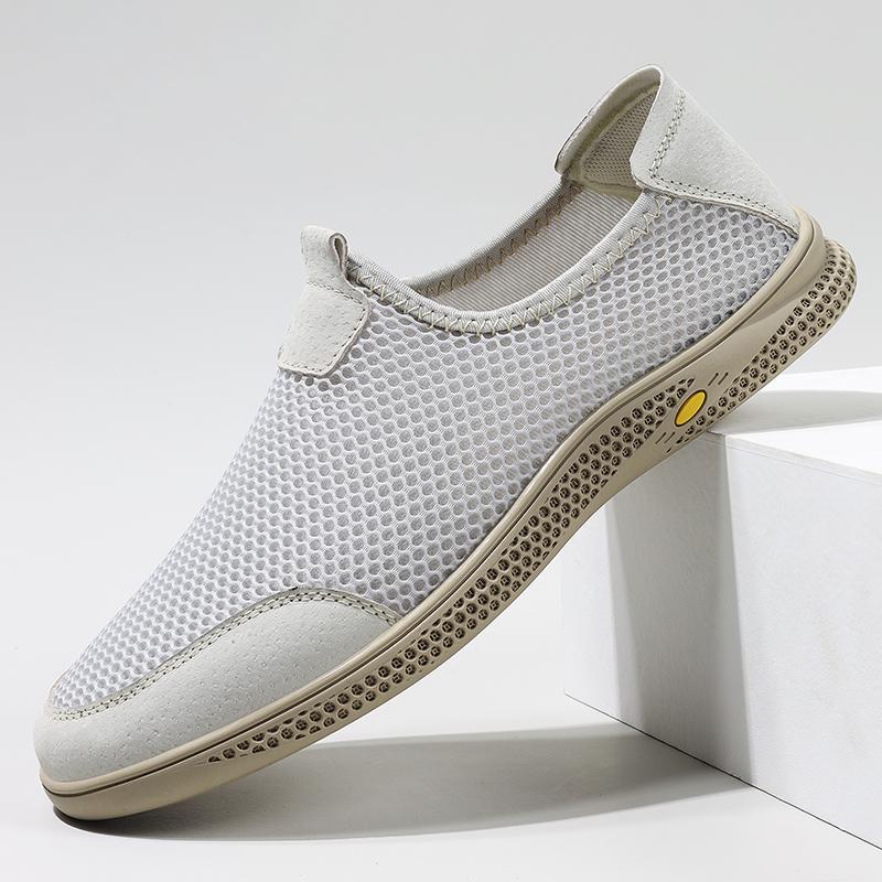 Breathable Mesh Men Shoes Summer Lightweight Men's Loafers Hollow Out Walking Casual Shoes New Arrival Slip-On Driving Flats