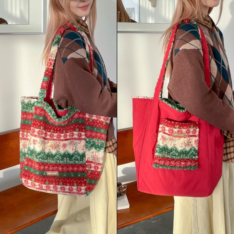 A Large-capacity Double-sided Single-shoulder Bag with A High Level of Appearance and A Retro Lightweight Handbag