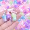 [Pastel Resin Pendant] 30pcs Resin Beverage Pendant | Various Colored, Striped, and Solid Design DIY Jewelry for Jewelry Making,