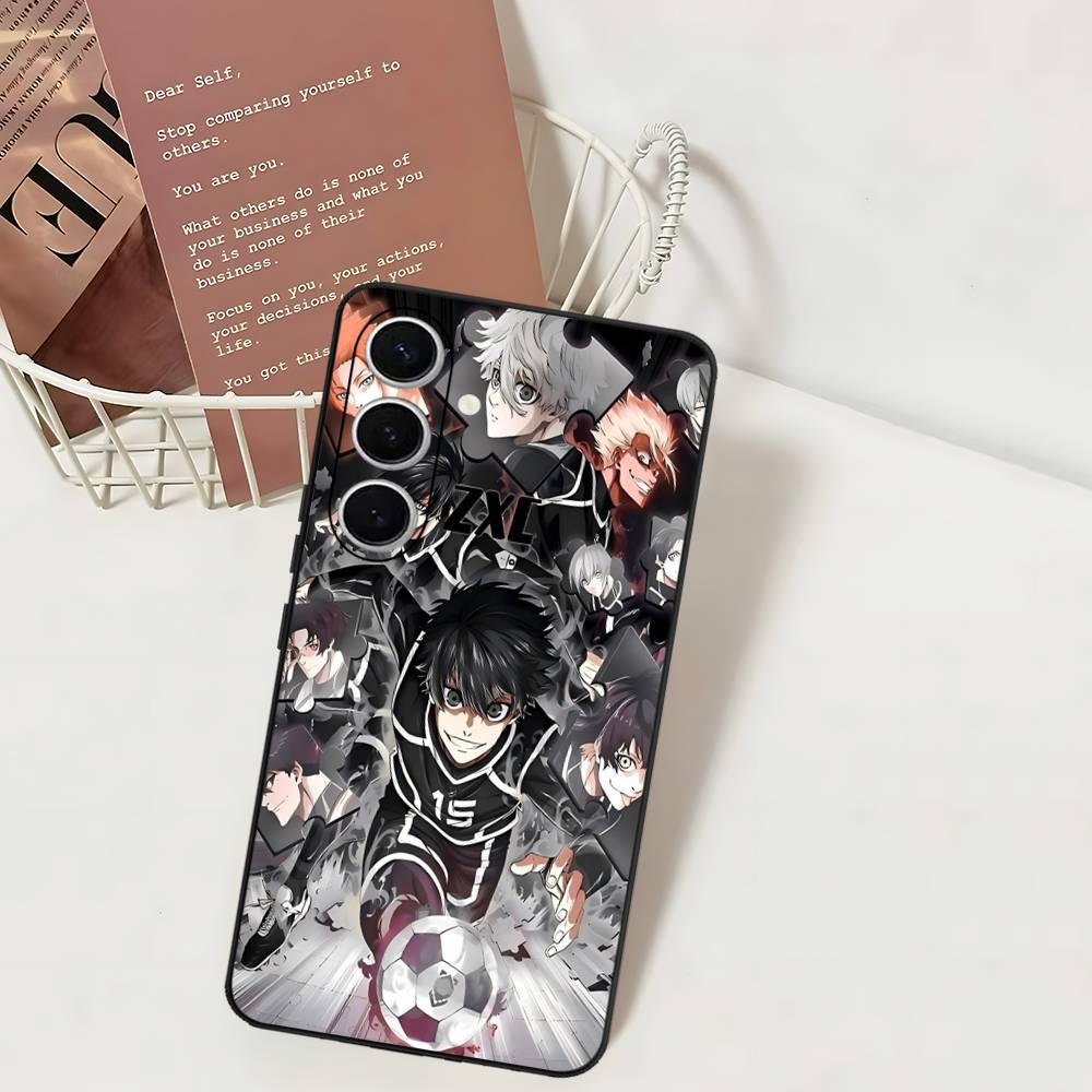 Japan Anime B-Blue Lock Phone Case For Samsung S 24 Fe 25 Ultra Plus 20 Lite 21 30 22 23 24 22 Ultra 5G Fundas