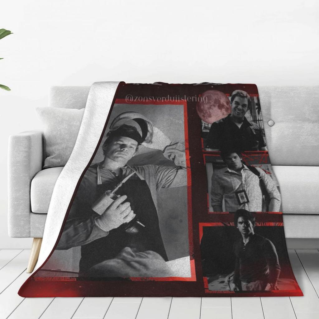 Custom Ultra-Soft Fleece Dexter Morgan Throw Blanket Warm Flannel Movie Blankets For Bed Office Sofa Bedspreads