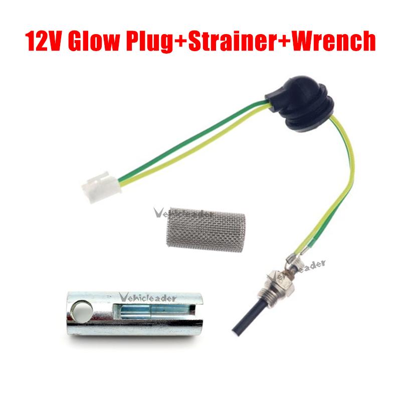 12V/24V Car Heater Burner Motor Gaskets Strainers Glow Plug+ Wrench For 2kw 5kw Autonomous Truck Cab Heater Air Parking Heater
