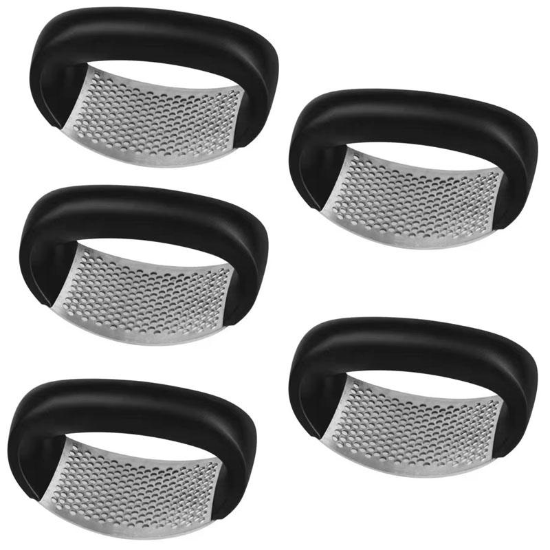 1-6Pcs Stainless Steel Washable Garlic Press, Thickened Garlic Clip, Household Garlic Puree Grinder, Garlic Mortar, Kitchen Tool