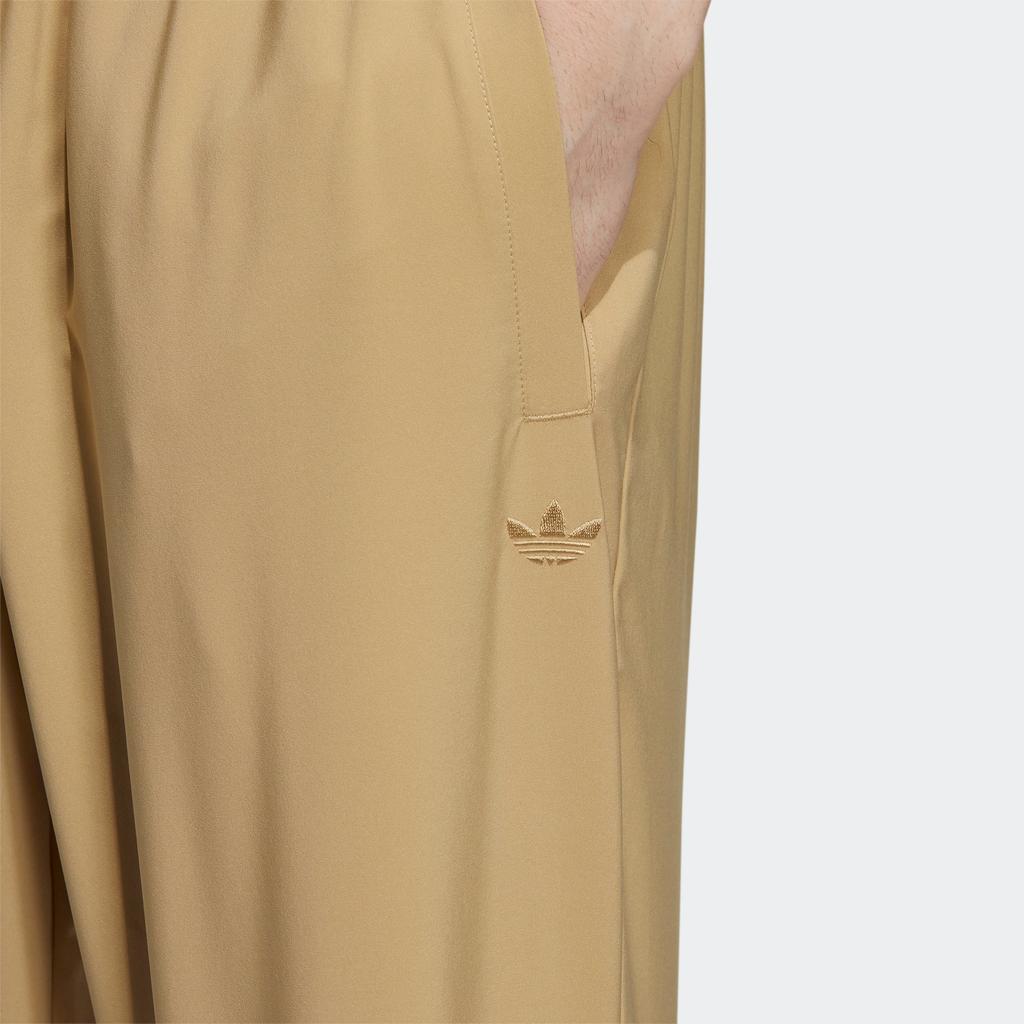 Adidas Originals Trefoil Lw Woven Pants With Solid Color Logo Embroidery Men Bottoms Khaki HR3431