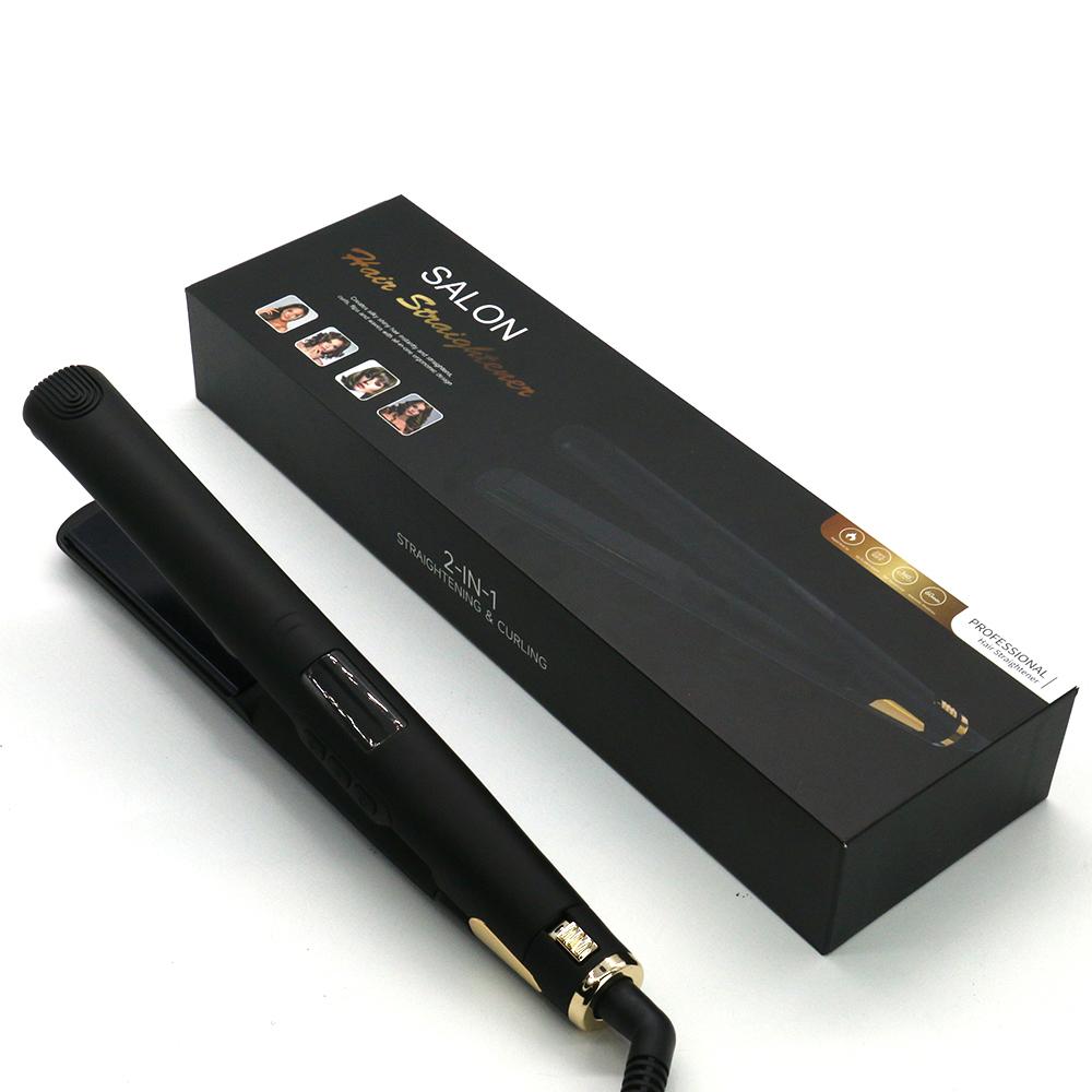 

LISAPRO Оригинальный керамический утюжок для выпрямления волос 1 дюйм; Пластины | Черный профессиональный салонный выпрямитель для волос и;